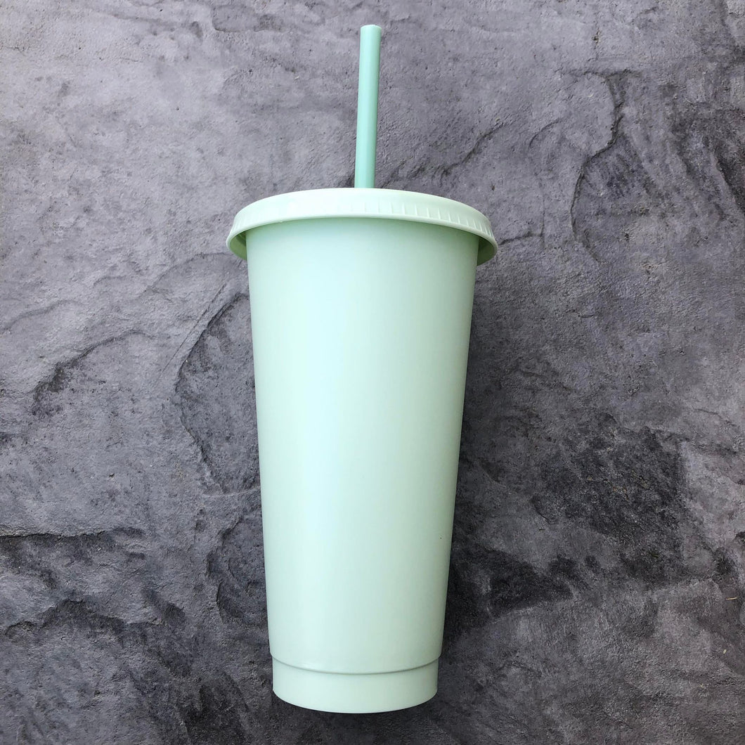 24oz Solid Sky Blue Cold Cups